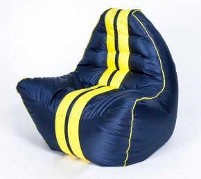 Кресло бескаркасное Авто (Черное с желтой полосой) в Очёре - ocher.mebel-74.com | фото