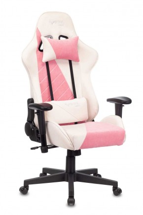Кресло игровое Бюрократ VIKING X VIKING X PINK Fabric белый/розовый в Очёре - ocher.mebel-74.com | фото