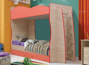 Кровать детская 2-х ярусная Юниор-1.1 (800*2000) ЛДСП в Очёре - ocher.mebel-74.com | фото