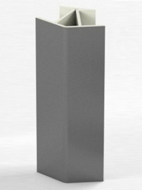 Угловое соединение для цоколя 135 гр. h100 мм (Алюминий; Венге; Дуб Сонома, Белый, Черный) в Очёре - ocher.mebel-74.com | фото